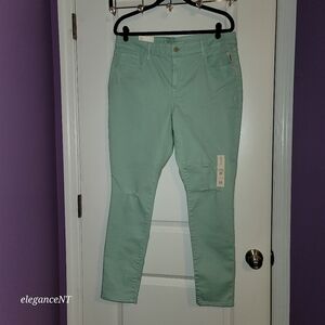 Old Navy Seafoam Green Rockstar mid-rise jeans Sz: 16 NWT